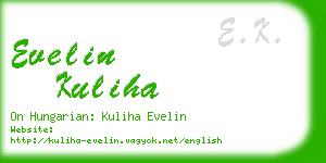 evelin kuliha business card